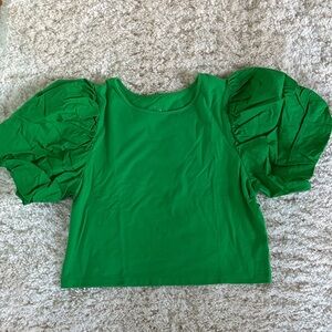 A new day Puff-Sleeve Cropped Tee